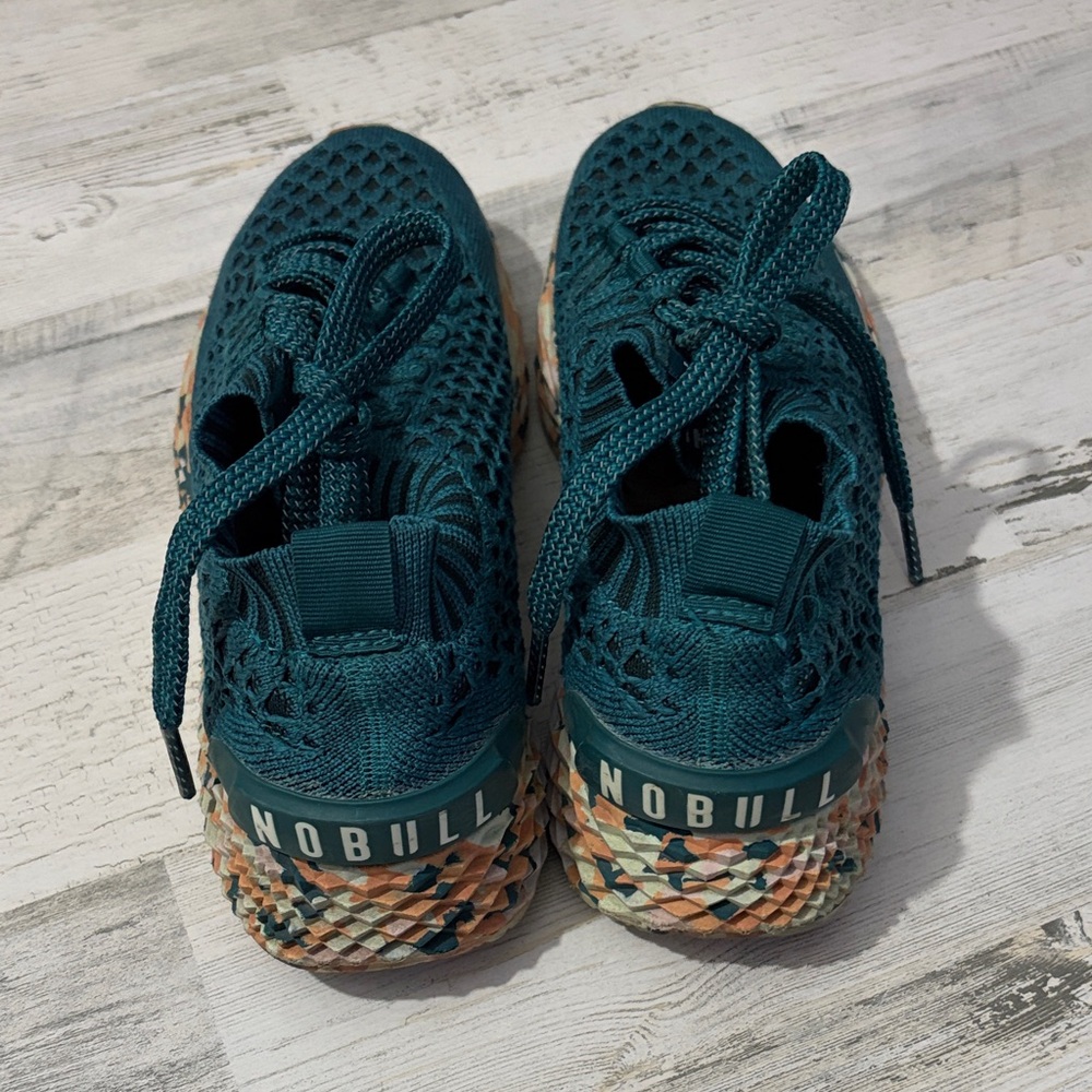 NOBULL Teal Wild  Knit Runner Women's Sneakers Size 6.5 - Picture 3 of 11